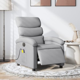 Sillón reclinable de masaje eléctrico tela gris claro de , Sillones - Ref: Foro24-3203966, Precio: 250,62 €, Descuento: %