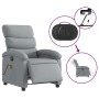 Sillón reclinable de masaje eléctrico tela gris claro de , Sillones - Ref: Foro24-3203966, Precio: 250,62 €, Descuento: %