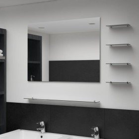 Wall mirror with 5 shelves silver 80x60 cm by vidaXL, Mirrors - Ref: Foro24-249445, Price: 51,44 €, Discount: %