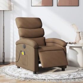 Electric massage recliner chair in brown fabric by , Armchairs - Ref: Foro24-3203970, Price: 237,99 €, Discount: %