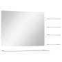 Wandspiegel mit 5 Ablagen silber 80x60 cm von vidaXL, Spiegel - Ref: Foro24-249445, Preis: 51,44 €, Rabatt: %