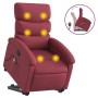 Sillón reclinable de masaje elevable tela rojo tinto de , Sillones - Ref: Foro24-3203993, Precio: 266,61 €, Descuento: %