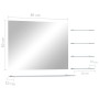 Wandspiegel mit 5 Ablagen silber 80x60 cm von vidaXL, Spiegel - Ref: Foro24-249445, Preis: 51,44 €, Rabatt: %