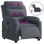 Dark gray velvet electric massage recliner. by , Armchairs - Ref: Foro24-3205082, Price: 278,74 €, Discount: %