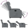 Sillón reclinable elevable eléctrico de cuero sintético gris de , Sillones - Ref: Foro24-3205281, Precio: 352,99 €, Descuento: %