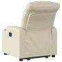 Sillón reclinable elevable eléctrico de cuero sintético crema de , Sillones - Ref: Foro24-3206614, Precio: 338,41 €, Descuent...