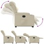 Sillón reclinable elevable eléctrico de cuero sintético crema de , Sillones - Ref: Foro24-3206614, Precio: 338,41 €, Descuent...