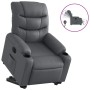 Sillón reclinable elevable eléctrico de cuero sintético gris de , Sillones - Ref: Foro24-3206616, Precio: 332,00 €, Descuento: %