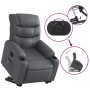 Sillón reclinable elevable eléctrico de cuero sintético gris de , Sillones - Ref: Foro24-3206616, Precio: 332,00 €, Descuento: %