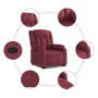 Sillón reclinable elevable tela rojo tinto de , Sillones - Ref: Foro24-3205319, Precio: 307,93 €, Descuento: %