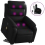 Black artificial leather foot massage recliner. by , Armchairs - Ref: Foro24-3205049, Price: 305,71 €, Discount: %