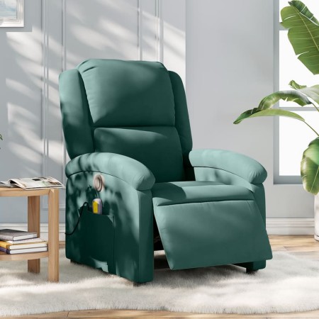 Sillón reclinable de masaje eléctrico terciopelo verde oscuro de , Sillones - Ref: Foro24-3204291, Precio: 268,10 €, Descuent...