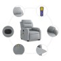 Sillón de masaje eléctrico reclinable elevable tela gris claro de , Sillones - Ref: Foro24-3205016, Precio: 300,94 €, Descuen...