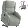 Light gray velvet reclining and lift chair by , Armchairs - Ref: Foro24-3204300, Price: 286,75 €, Discount: %