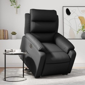 Electric black synthetic leather reclining and lifting armchair by , Armchairs - Ref: Foro24-3205056, Price: 317,50 €, Discou...