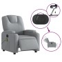 Sillón reclinable de masaje eléctrico tela gris claro de , Sillones - Ref: Foro24-3204356, Precio: 281,72 €, Descuento: %