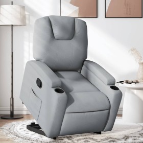 Sillón reclinable elevable de tela gris claro de , Sillones - Ref: Foro24-3204368, Precio: 268,12 €, Descuento: %