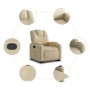 Sillón reclinable elevable de tela color crema de , Sillones - Ref: Foro24-3204377, Precio: 276,73 €, Descuento: %