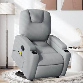 Light gray fabric reclining massage chair by , Armchairs - Ref: Foro24-3204380, Price: 312,99 €, Discount: %