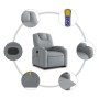 Light gray fabric reclining massage chair by , Armchairs - Ref: Foro24-3204380, Price: 300,14 €, Discount: %