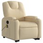 Cream-colored fabric reclining massage chair by , Armchairs - Ref: Foro24-3204389, Price: 290,99 €, Discount: %