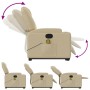 Cream-colored fabric reclining massage chair by , Armchairs - Ref: Foro24-3204389, Price: 290,99 €, Discount: %