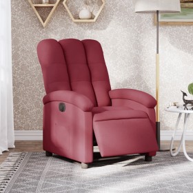 Sillón reclinable eléctrico tela rojo tinto de , Sillones - Ref: Foro24-3204071, Precio: 250,57 €, Descuento: %