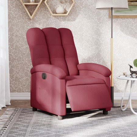 Sillón reclinable eléctrico tela rojo tinto de , Sillones - Ref: Foro24-3204071, Precio: 256,22 €, Descuento: %