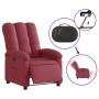 Sillón reclinable eléctrico tela rojo tinto de , Sillones - Ref: Foro24-3204071, Precio: 256,22 €, Descuento: %