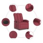 Sillón reclinable eléctrico tela rojo tinto de , Sillones - Ref: Foro24-3204071, Precio: 256,22 €, Descuento: %