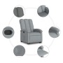 Sillón reclinable elevable de tela gris claro de , Sillones - Ref: Foro24-3204092, Precio: 257,91 €, Descuento: %