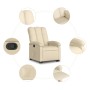 Sillón reclinable elevable de tela color crema de , Sillones - Ref: Foro24-3204101, Precio: 270,22 €, Descuento: %