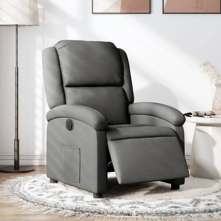 Sillón reclinable eléctrico de tela gris oscuro de , Sillones - Ref: Foro24-3204141, Precio: 253,08 €, Descuento: %