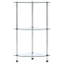 Estantería 3 niveles cristal templado transparente 30x30x67 cm de vidaXL, Librerías y estanterías - Ref: Foro24-249514, Preci...