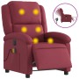 Electric reclining massage armchair in burgundy fabric by , Armchairs - Ref: Foro24-3204155, Price: 270,41 €, Discount: %