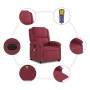 Electric reclining massage armchair in burgundy fabric by , Armchairs - Ref: Foro24-3204155, Price: 270,41 €, Discount: %