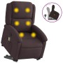 Silla de masaje reclinable de pie de tela marrón oscuro de , Sillones - Ref: Foro24-3204181, Precio: 290,78 €, Descuento: %