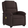 Silla de masaje reclinable de pie de tela marrón oscuro de , Sillones - Ref: Foro24-3204181, Precio: 290,78 €, Descuento: %