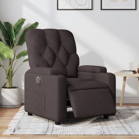 Sillón reclinable eléctrico tela marrón oscuro de , Sillones - Ref: Foro24-3204691, Precio: 251,62 €, Descuento: %