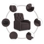 Sillón reclinable eléctrico tela marrón oscuro de , Sillones - Ref: Foro24-3204691, Precio: 251,62 €, Descuento: %