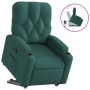 Sillón reclinable elevable tela verde oscuro de , Sillones - Ref: Foro24-3204716, Precio: 271,91 €, Descuento: %