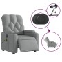 Sillón reclinable de masaje eléctrico tela gris claro de , Sillones - Ref: Foro24-3204698, Precio: 286,50 €, Descuento: %