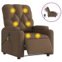 Electric massage recliner brown fabric by , Armchairs - Ref: Foro24-3204702, Price: 264,72 €, Discount: %