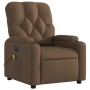 Sillón reclinable de masaje eléctrico tela marrón de , Sillones - Ref: Foro24-3204702, Precio: 264,72 €, Descuento: %