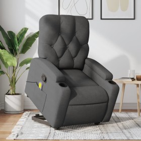 Dark gray fabric reclining massage chair by , Armchairs - Ref: Foro24-3204723, Price: 289,19 €, Discount: %