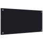 Protección salpicaduras cocina vidrio templado negro 80x40 cm de vidaXL, Herramientas y utensilios de cocina - Ref: Foro24-24...