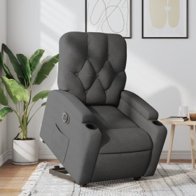 Sillón eléctrico reclinable elevable de tela gris oscuro de , Sillones - Ref: Foro24-3204735, Precio: 312,99 €, Descuento: %