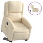 Sillón eléctrico reclinable elevable de tela color crema de , Sillones - Ref: Foro24-3204197, Precio: 308,97 €, Descuento: %