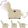 Sillón eléctrico reclinable elevable de tela color crema de , Sillones - Ref: Foro24-3204197, Precio: 308,97 €, Descuento: %