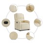 Sillón eléctrico reclinable elevable de tela color crema de , Sillones - Ref: Foro24-3204197, Precio: 308,97 €, Descuento: %